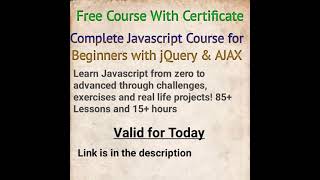 Udemy Free Course with Certificate