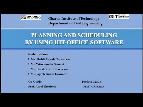 Planning and scheduling by using HIT office software