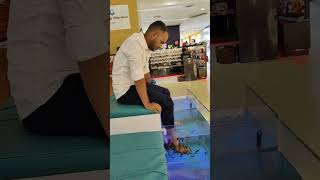 Fish massage in Providence mall Puducherry #travel #shorts #tour