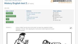 IB Questionbanks: printing a test from QB