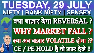 NIFTY & BANK NIFTY PREDICTION AND ANALYSIS FOR TUESDAY, 29 JULY 2025 | MARKET ANALYSIS TOMORROW