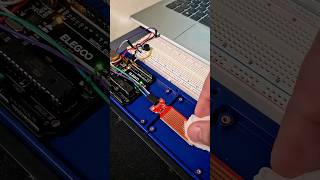 Arduino water piano. Synthing in the rain. #shorts #arduino #watersensor