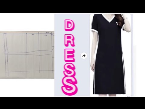Heart-neck loose dress. Simple - Save money