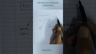 n'th term of arithmetic progression, class 10,  maths 1