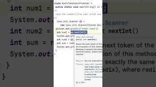 HOW TO READ INPUT FROM USER IN JAVA