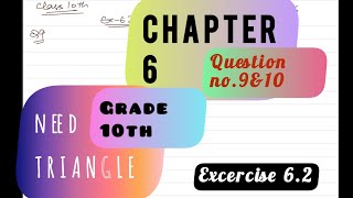 TRIANGLES For 10th Chapter 6 Question no 9 &10 #mathematics #triangle #trickshots  #mathsvideo