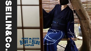 【BLUE BLUE JAPAN】TOMOE SHIBORI YUKATA