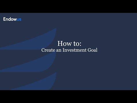 How to create an investment goal