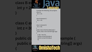 Example of inheritance |Java programming #shorts #viral #omishatech #java #javaprogramming