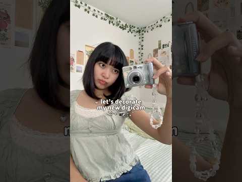 decorate my digital camera with me 📷🍃#digitalcamera #digicam #shorts