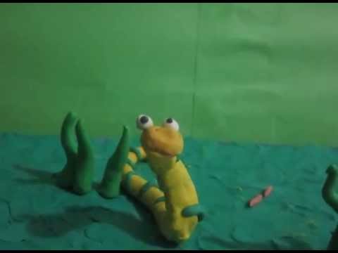 A snake eat a mouse stop motion animation