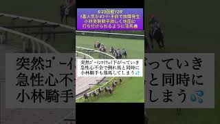 【落馬事故】6/23函館競馬12Rで騎乗馬故障発生し煽りで小林騎手激しく落馬してしまう　#函館競馬場 #競馬 #落馬
