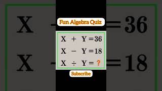 Math Quiz #shorts #maths #mathematics #mathstricks #math #viral #mathfact #algebra
