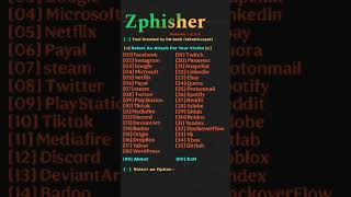 Zphisher a Powerful Tool for Termux | #shorts #termuxbird  #ethicalhacking