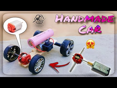 How to make DC motor car || DIY car with dc motor