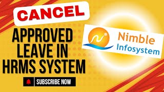 How to cancel approved leave in HRIS  #ucms #HRSystem #ucms #HRSystem #Nimbleinfosystem #nimble