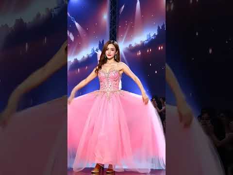 On the talent show stage, beauties transformed into white swans and goats