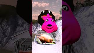 Pou monster eats chicken and falls into water! 🐔💦 #Pou #Bridge #Water #Game #Gmod