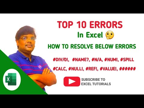 EN | What is #N/A #NUM! errors in excel | EXCEL TUTORIALS  | #msexcel #N/A #NUM!
