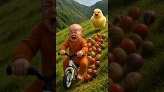 Chick 🐥 saves baby lost in vegetable market #goldiechick #animalrescue #animalstories
