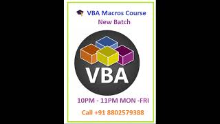 Become a VBA Expert | Join Our 10PM VBA Macros Class #VBAMastery #ExcelSkills #OnlineTraining #excel