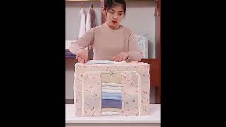 66L牛津布鋼架收納箱 SIN7705 衣物收納 收納箱 整理箱