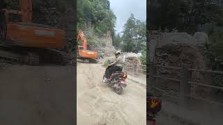 #roadblock #ride #longride #scooter #jcb #khola