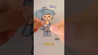 Just Gray 🌚 Choose ONE Outfit and Hairstyle Toca Life Character ✨ #shorts #tocaboca #lilyumart