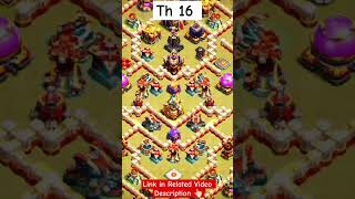 Th16 War And CWL base Design With Link #shorts #clashofclans #shortsfeed