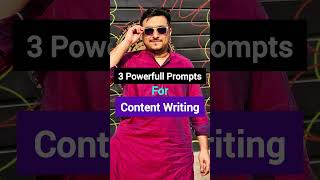 3 AI Prompts for Content writing #chatgpt #aicontent #aiwriter