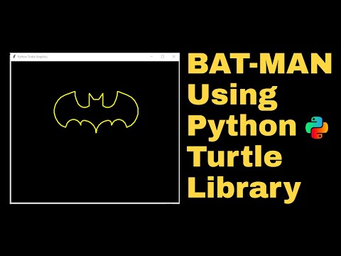 Draw Batman Logo using Python Turtle Module || Techie Lagan