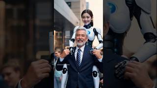 On the street - RobotGirl and Man 35 #robot #robots #robotgirl #cuterobot #viral #fyp #beautygirl