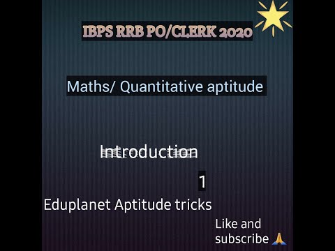 IBPS RRB PO/ CLERK 2020 (Prelims) | Maths | Introduction