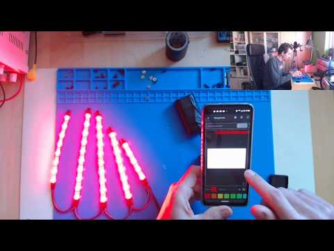 #2 Prosthetic leg with RGB LED lights controlled via bluetooth - Electronics build and testing
