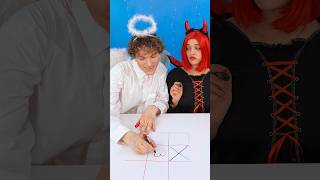 Angel vs. Devil! 😇😈 Tic-Tac-Toe Battle! #funny