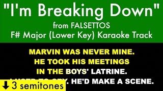 "I'm Breaking Down" (Lower Key) from Falsettos (F# Major) - Karaoke Track with Lyrics on Screen