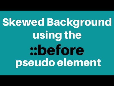 Skewed Background using the 'before' pseudo element