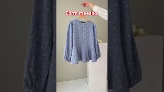 latest design Korean top #fashion #koreandress #meeshodress #feedshorts #shorts