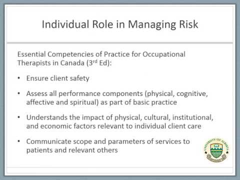 Unit 5-   Mitigating & managing  violence in the occupational therapy workplace