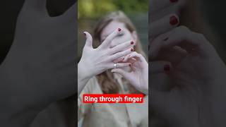 Ring 💍  through finger 🤯Magic 🎩 tricks revealed✨️ #shorts #trending #magic