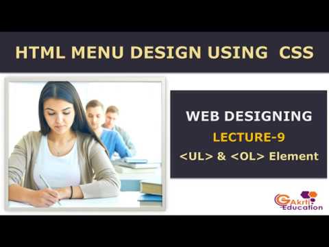 Lceture 9.1 HTML Horizontal List Design Using CSS
