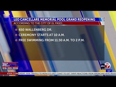 Grand reopening ceremony at West El Paso pool