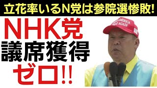 [NHK Party is over] Takashi Tachibana, Satoshi Hamada, and Katsuya Fukunaga lose! They won zero s...