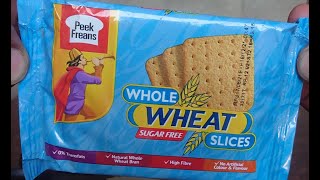 Whole Wheat sugar free slices baked by peek freans pakistan #agk