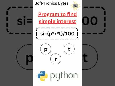 Program to find simple interest #pythonbeginners #programming #learnpython #code