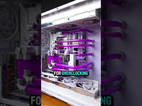 This custom loop liquid cooling looks amazing in this PC, but is it worth it? #shorts