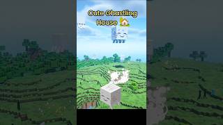 Minecraft Ghastling Shaped House 👻#shorts #minecraft #minecraftbuild #steve