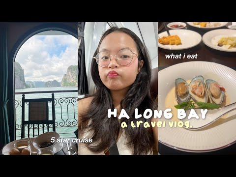 2D1N in Ha Long Bay 🐚 luxury 5 star cruise in vietnam, what i eat and do, and beautiful views.
