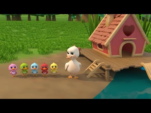 Five little ducks quack quack song nursery rhymes for kids #kids #kidslearning #kidsplaying #stories