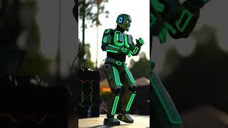Neon Green Cyberbot Light Show